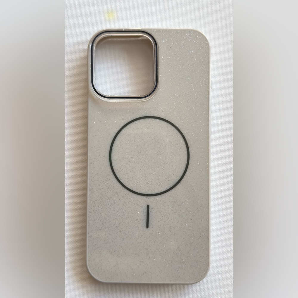Grey with glitter  Phone Case 16 pro max new
